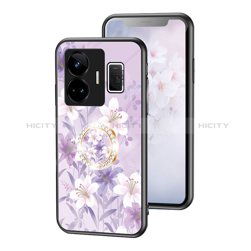 Funda Bumper Silicona Gel Espejo Flores Carcasa S01 para Realme GT Neo5 240W 5G