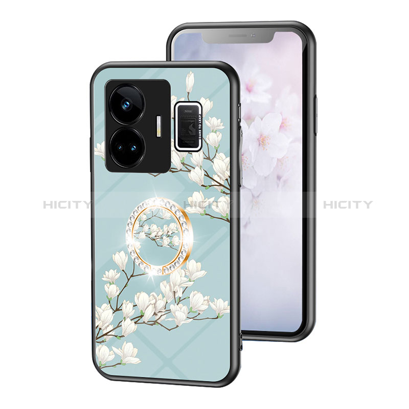 Funda Bumper Silicona Gel Espejo Flores Carcasa S01 para Realme GT Neo5 240W 5G