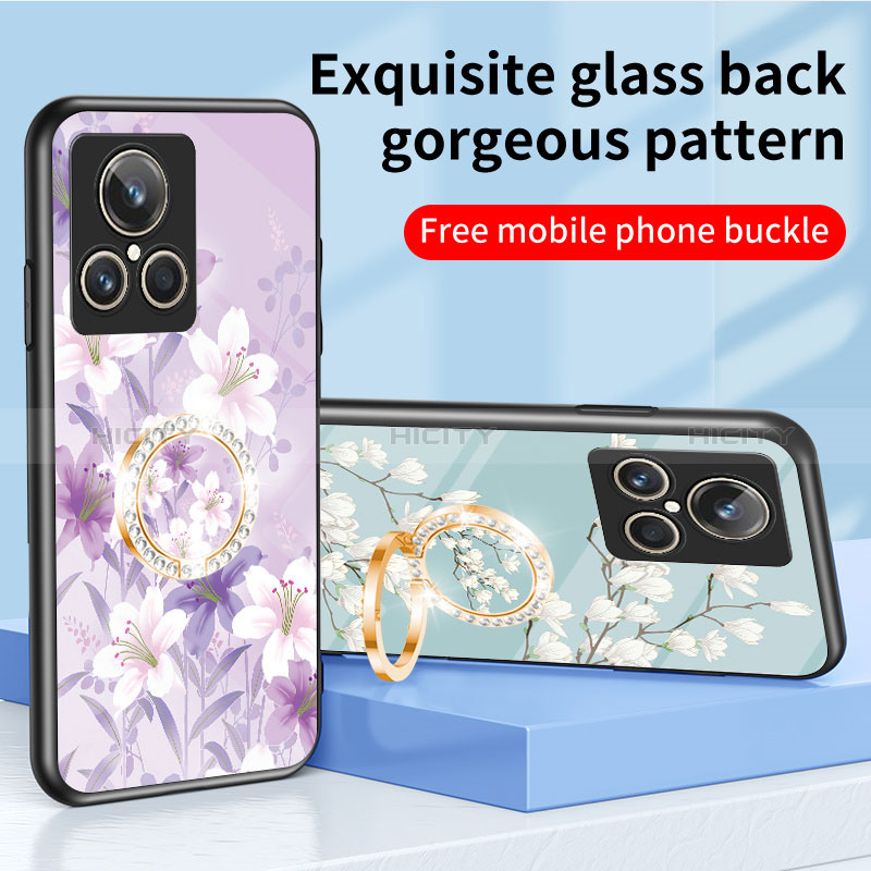 Funda Bumper Silicona Gel Espejo Flores Carcasa S01 para Realme GT2 Master Explorer