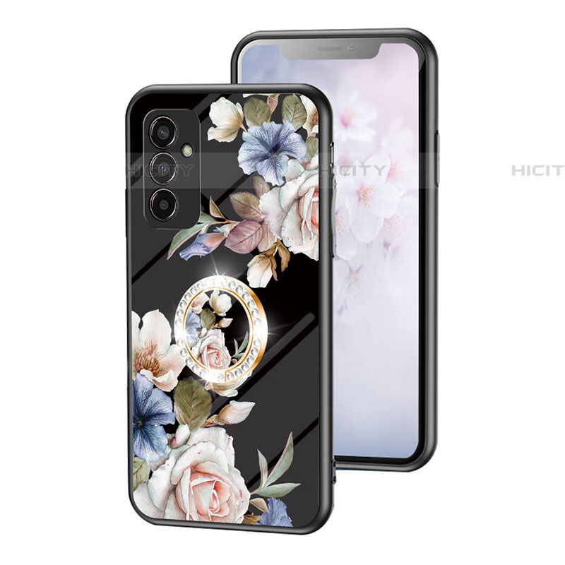 Funda Bumper Silicona Gel Espejo Flores Carcasa S01 para Samsung Galaxy M13 4G