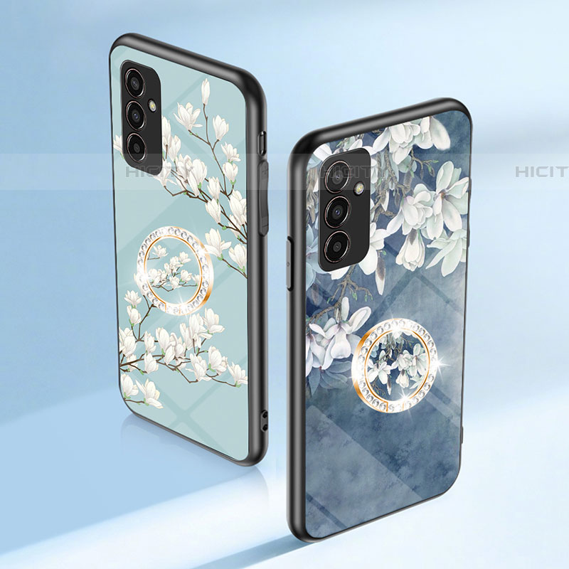 Funda Bumper Silicona Gel Espejo Flores Carcasa S01 para Samsung Galaxy M13 4G