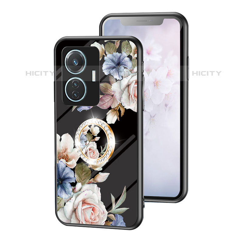 Funda Bumper Silicona Gel Espejo Flores Carcasa S01 para Vivo T1 4G