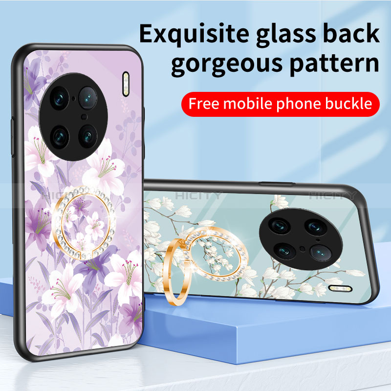 Funda Bumper Silicona Gel Espejo Flores Carcasa S01 para Vivo X90 Pro+ Plus 5G