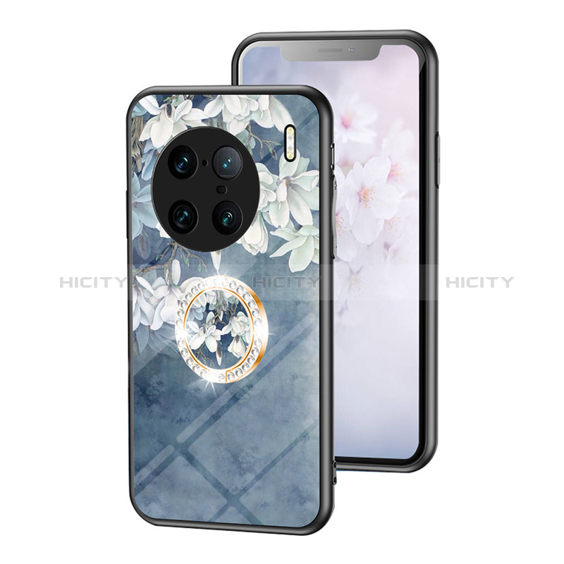 Funda Bumper Silicona Gel Espejo Flores Carcasa S01 para Vivo X90 Pro+ Plus 5G