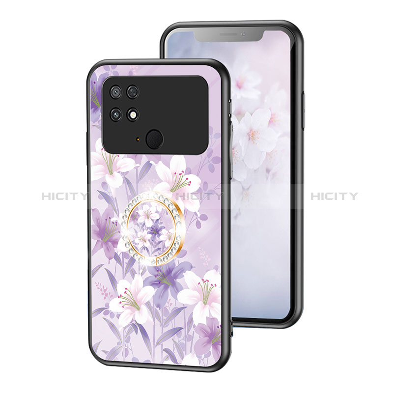 Funda Bumper Silicona Gel Espejo Flores Carcasa S01 para Xiaomi Poco C40