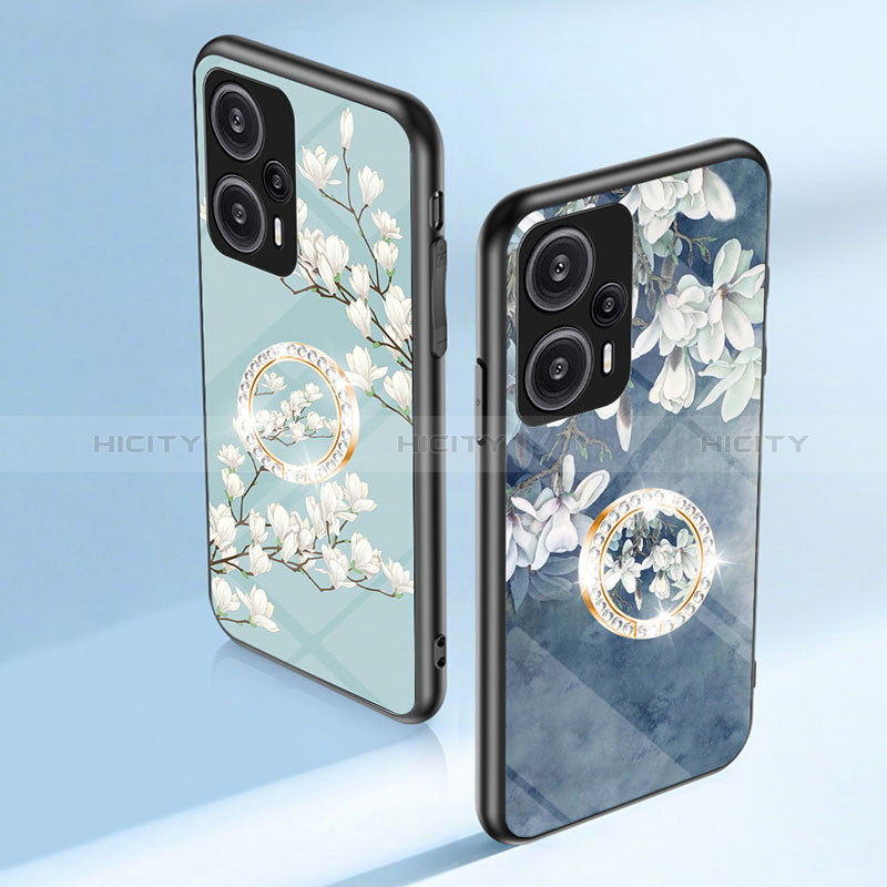 Funda Bumper Silicona Gel Espejo Flores Carcasa S01 para Xiaomi Poco F5 5G