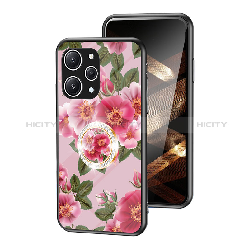 Funda Bumper Silicona Gel Espejo Flores Carcasa S01 para Xiaomi Redmi 12 4G