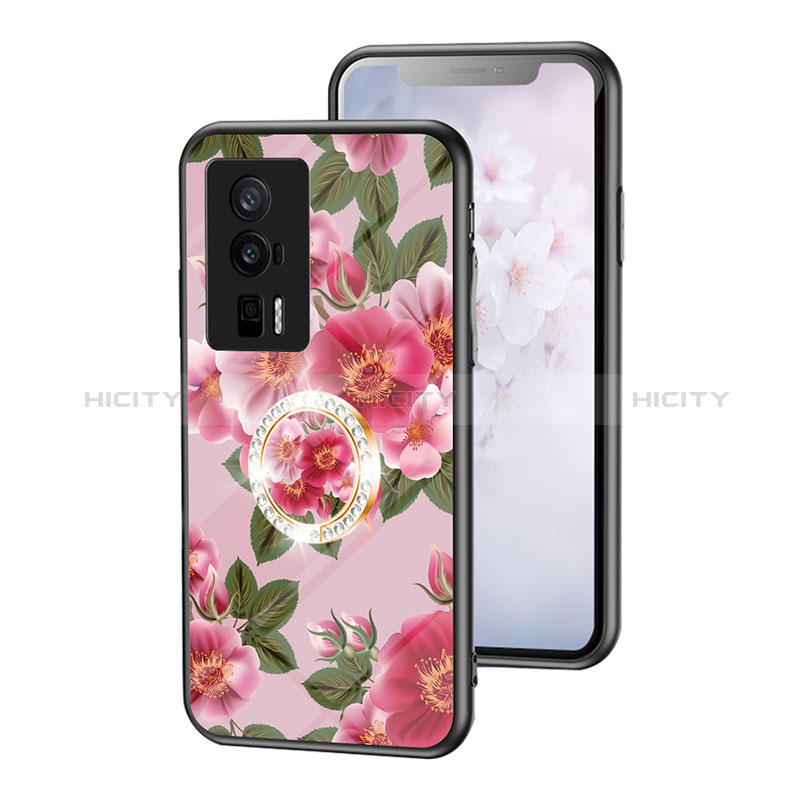 Funda Bumper Silicona Gel Espejo Flores Carcasa S01 para Xiaomi Redmi K60 5G