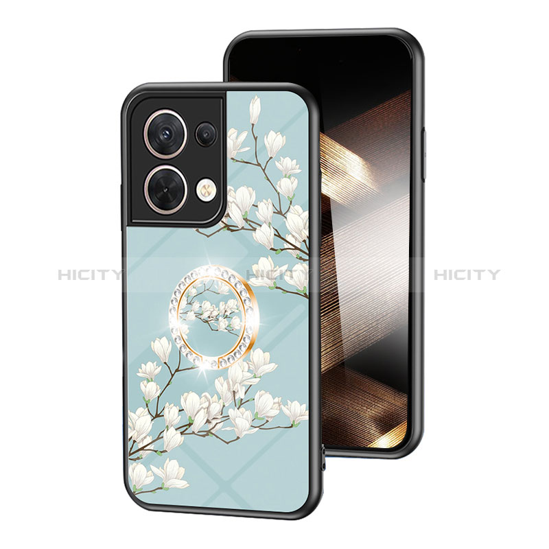 Funda Bumper Silicona Gel Espejo Flores Carcasa S01 para Xiaomi Redmi Note 13 5G