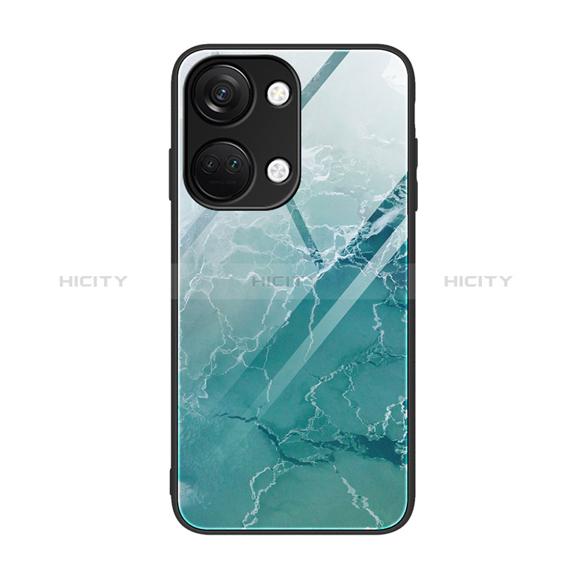 Funda Bumper Silicona Gel Espejo Patron de Moda Carcasa JM1 para OnePlus Ace 2V 5G Menta Verde