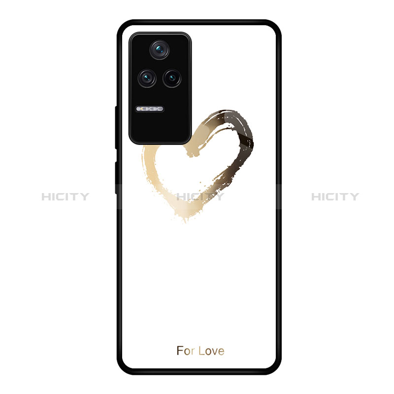 Funda Bumper Silicona Gel Espejo Patron de Moda Carcasa JM1 para Xiaomi Poco F4 5G Oro