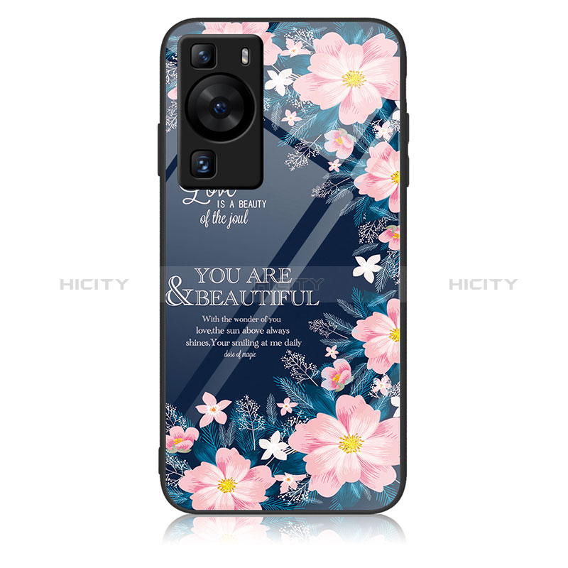 Funda Bumper Silicona Gel Espejo Patron de Moda Carcasa JM2 para Huawei P60 Pro