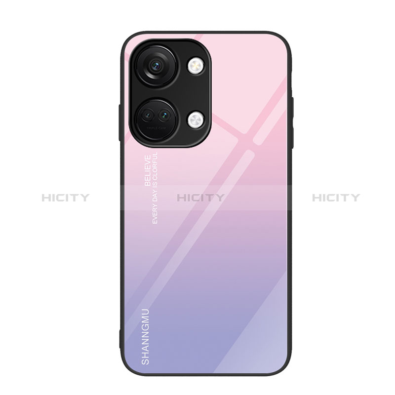 Funda Bumper Silicona Gel Espejo Patron de Moda Carcasa JM2 para OnePlus Ace 2V 5G Purpura Claro