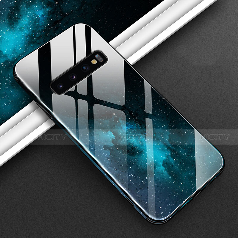 Funda Bumper Silicona Gel Espejo Patron de Moda Carcasa K06 para Samsung Galaxy S10 Plus