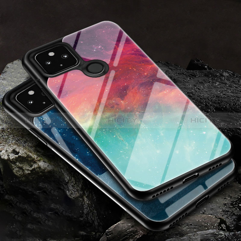 Funda Bumper Silicona Gel Espejo Patron de Moda Carcasa LS1 para Google Pixel 5 XL 5G