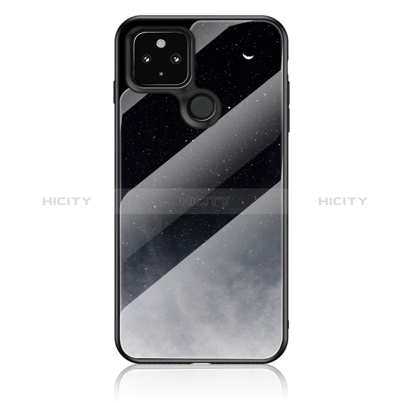 Funda Bumper Silicona Gel Espejo Patron de Moda Carcasa LS1 para Google Pixel 5 XL 5G Gris