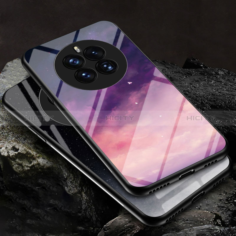 Funda Bumper Silicona Gel Espejo Patron de Moda Carcasa LS1 para Huawei Mate 50 Pro