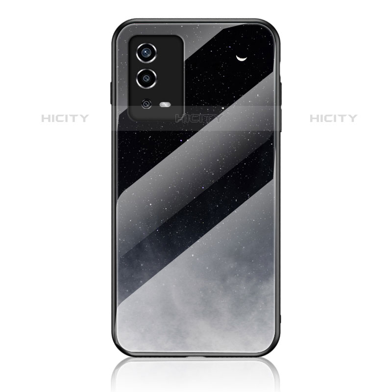 Funda Bumper Silicona Gel Espejo Patron de Moda Carcasa LS1 para Oppo A55 4G Gris