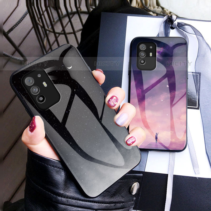 Funda Bumper Silicona Gel Espejo Patron de Moda Carcasa LS1 para Oppo A94 5G