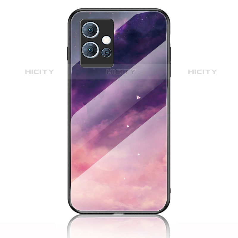 Funda Bumper Silicona Gel Espejo Patron de Moda Carcasa LS1 para Vivo iQOO Z6 5G Morado