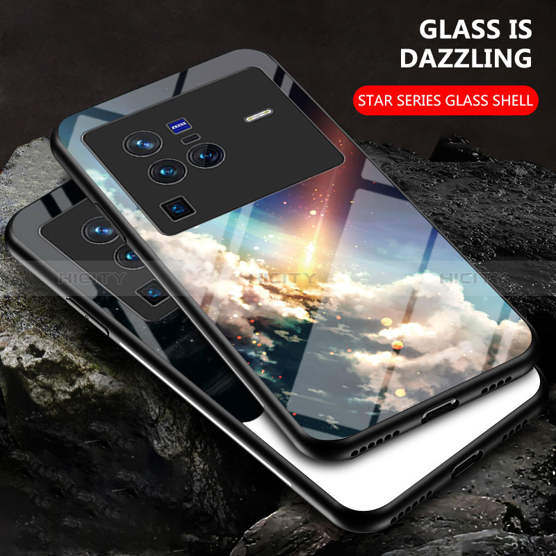 Funda Bumper Silicona Gel Espejo Patron de Moda Carcasa LS1 para Vivo X80 Pro 5G