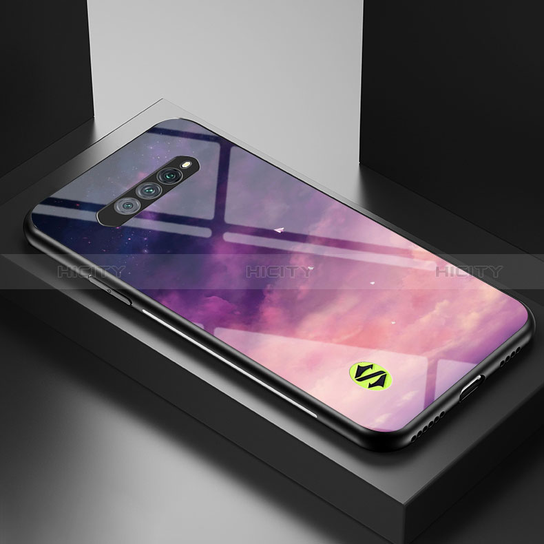 Funda Bumper Silicona Gel Espejo Patron de Moda Carcasa LS1 para Xiaomi Black Shark 5 RS 5G Morado