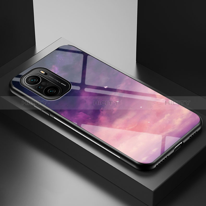 Funda Bumper Silicona Gel Espejo Patron de Moda Carcasa LS1 para Xiaomi Mi 11i 5G Morado