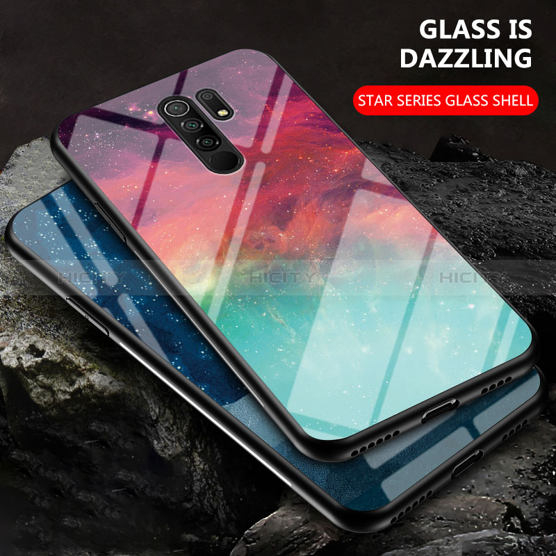 Funda Bumper Silicona Gel Espejo Patron de Moda Carcasa LS1 para Xiaomi Redmi 9