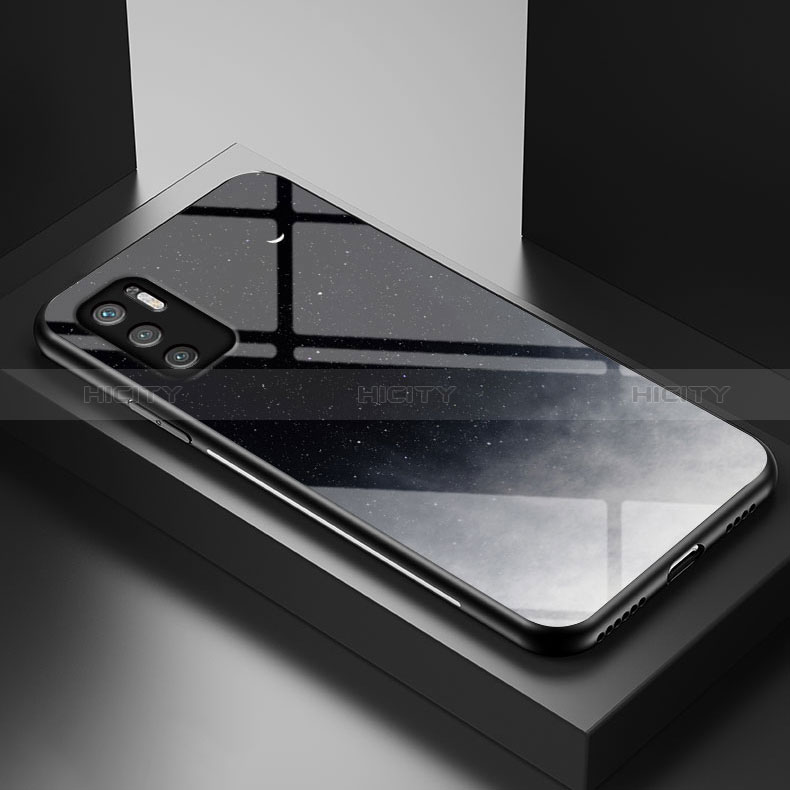 Funda Bumper Silicona Gel Espejo Patron de Moda Carcasa LS1 para Xiaomi Redmi Note 11 SE 5G Gris