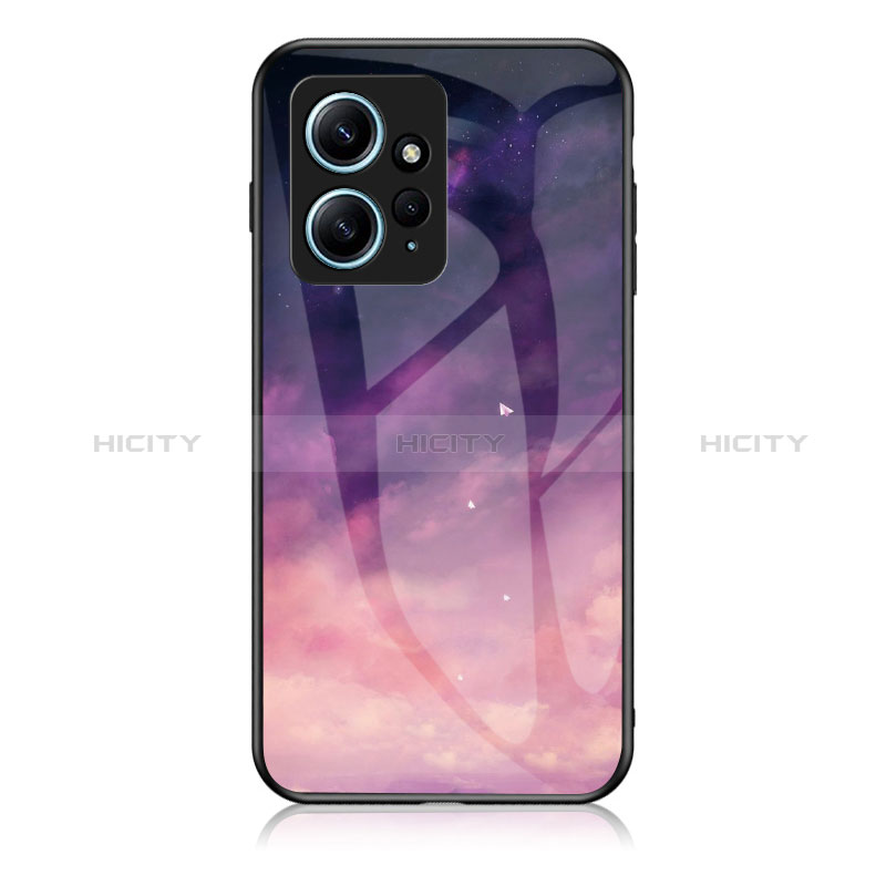 Funda Bumper Silicona Gel Espejo Patron de Moda Carcasa LS1 para Xiaomi Redmi Note 12 4G Morado