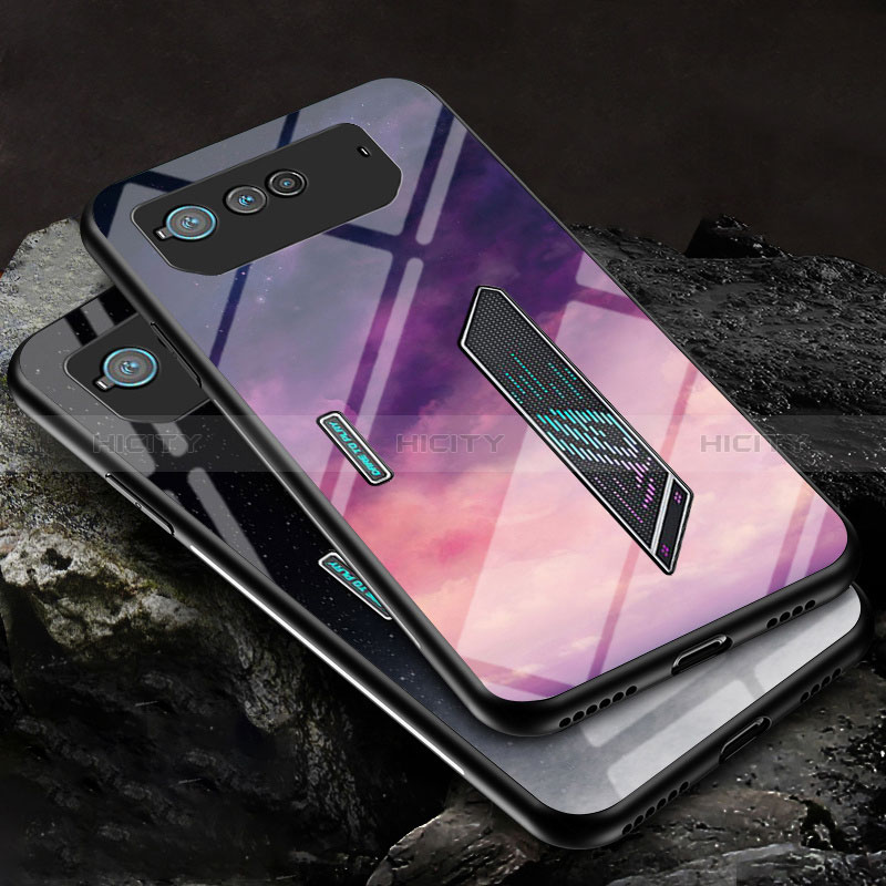 Funda Bumper Silicona Gel Espejo Patron de Moda Carcasa LS2 para Asus ROG Phone 6