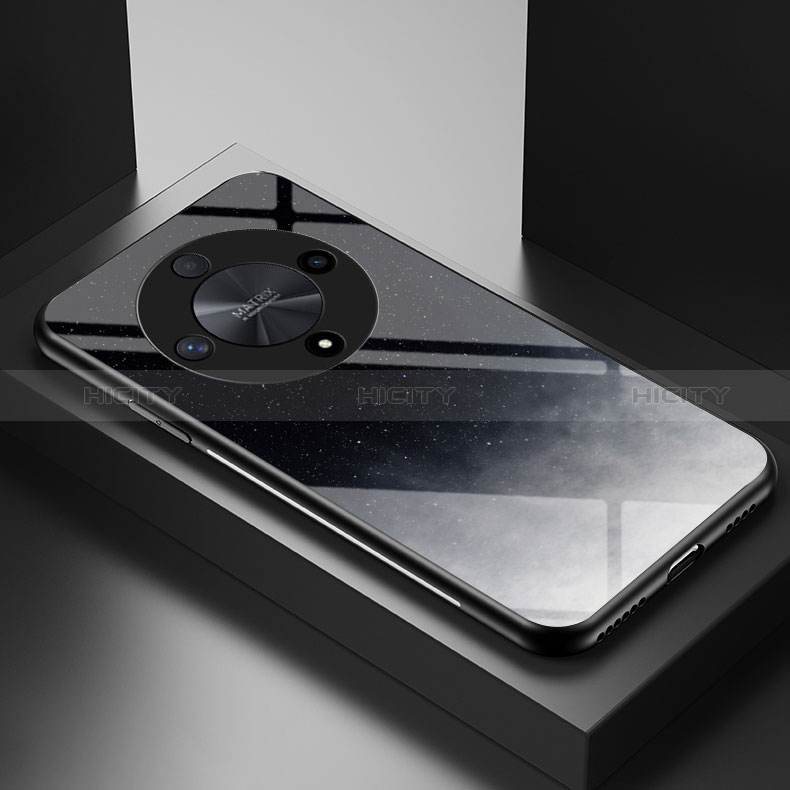 Funda Bumper Silicona Gel Espejo Patron de Moda Carcasa LS2 para Huawei Honor Magic6 Lite 5G Gris