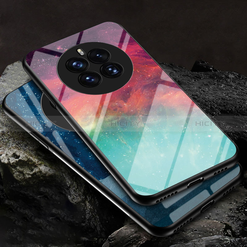 Funda Bumper Silicona Gel Espejo Patron de Moda Carcasa LS2 para Huawei Mate 50 Pro