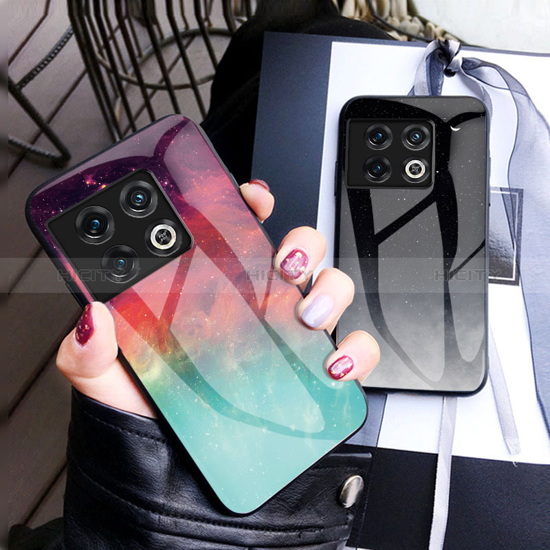 Funda Bumper Silicona Gel Espejo Patron de Moda Carcasa LS2 para OnePlus 10 Pro 5G