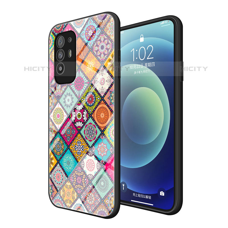 Funda Bumper Silicona Gel Espejo Patron de Moda Carcasa LS2 para Oppo A94 5G