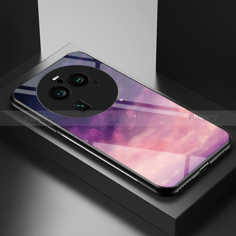 Funda Bumper Silicona Gel Espejo Patron de Moda Carcasa LS2 para Oppo Find X6 5G