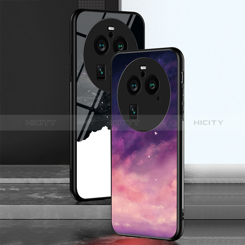 Funda Bumper Silicona Gel Espejo Patron de Moda Carcasa LS2 para Oppo Find X6 5G