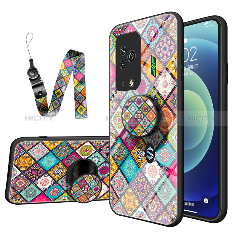 Funda Bumper Silicona Gel Espejo Patron de Moda Carcasa LS2 para Xiaomi Black Shark 5 Pro 5G