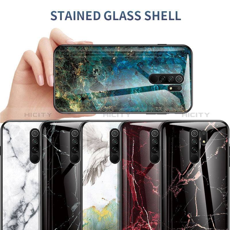 Funda Bumper Silicona Gel Espejo Patron de Moda Carcasa LS2 para Xiaomi Redmi 9