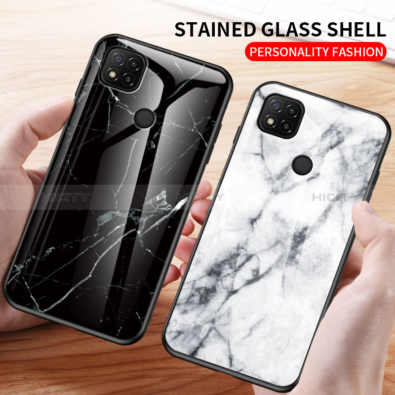 Funda Bumper Silicona Gel Espejo Patron de Moda Carcasa LS2 para Xiaomi Redmi 9 Activ