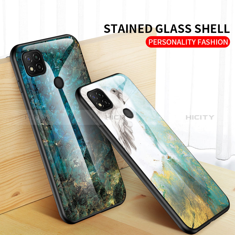 Funda Bumper Silicona Gel Espejo Patron de Moda Carcasa LS2 para Xiaomi Redmi 9 Activ