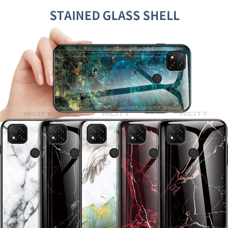 Funda Bumper Silicona Gel Espejo Patron de Moda Carcasa LS2 para Xiaomi Redmi 9 Activ