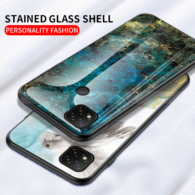 Funda Bumper Silicona Gel Espejo Patron de Moda Carcasa LS2 para Xiaomi Redmi 9 Activ