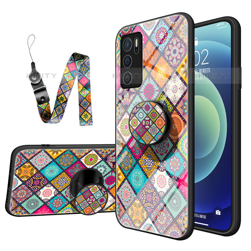 Funda Bumper Silicona Gel Espejo Patron de Moda Carcasa LS3 para Oppo A16s Multicolor