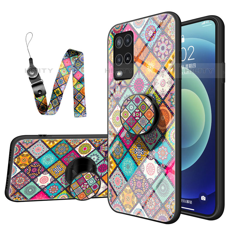 Funda Bumper Silicona Gel Espejo Patron de Moda Carcasa LS3 para Oppo A54 4G Vistoso