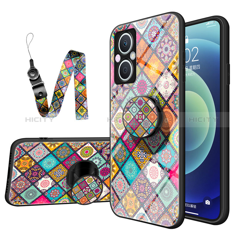 Funda Bumper Silicona Gel Espejo Patron de Moda Carcasa LS3 para Oppo A96 5G Vistoso