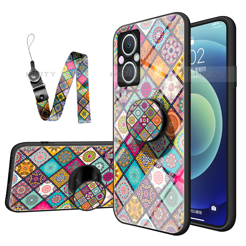 Funda Bumper Silicona Gel Espejo Patron de Moda Carcasa LS3 para Oppo F21 Pro 5G