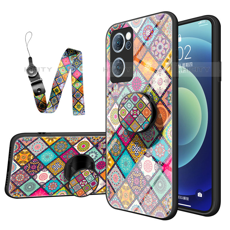 Funda Bumper Silicona Gel Espejo Patron de Moda Carcasa LS3 para Oppo Reno7 5G