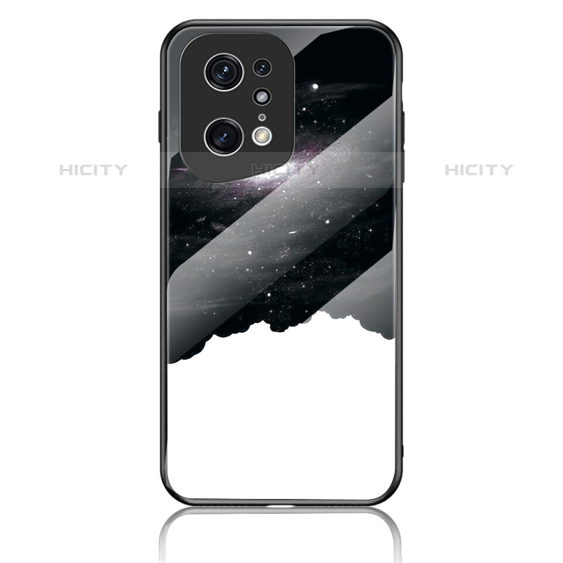 Funda Bumper Silicona Gel Espejo Patron de Moda Carcasa LS4 para Oppo Find X5 Pro 5G