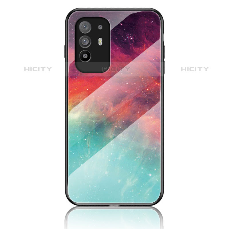 Funda Bumper Silicona Gel Espejo Patron de Moda Carcasa LS4 para Oppo Reno5 Z 5G